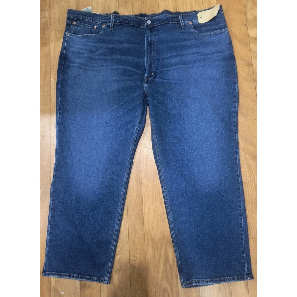 NWT Levi's 559 Relaxed Straight Jeans Men's 54x32 Big & Tall Dark Wash Stretch